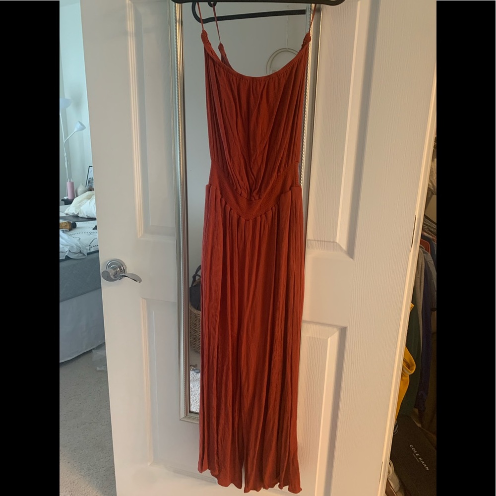 Rust orange jumpsuit